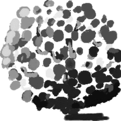 a black-and-white tree