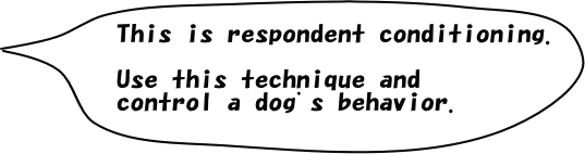 This is respondent conditioning. Use this technique and control a dog's behavior.