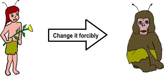 Change it forcibly