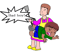 The image of spanking - Bad boy!
