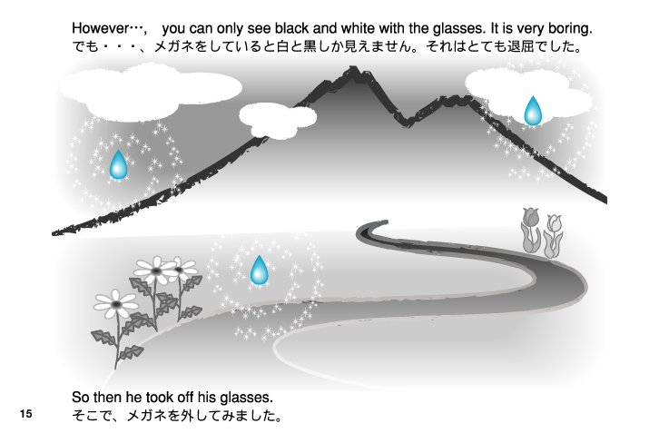 raindrops and a mountain